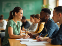 salesprofessional geeft persoonlijke begeleiding tijdens NIMA Sales opleiding — 1-op-1 coaching en examencases